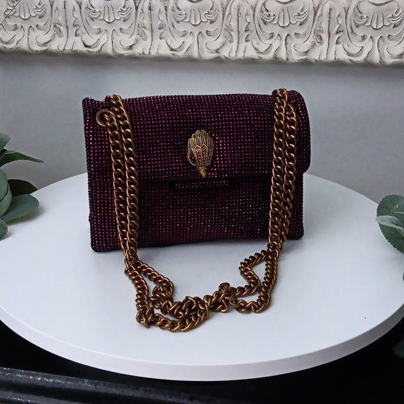 Kurt Geiger Handbags - Elegant Kurt Geiger Purple Beaded Mini Crossbody/ Shoulder Bag